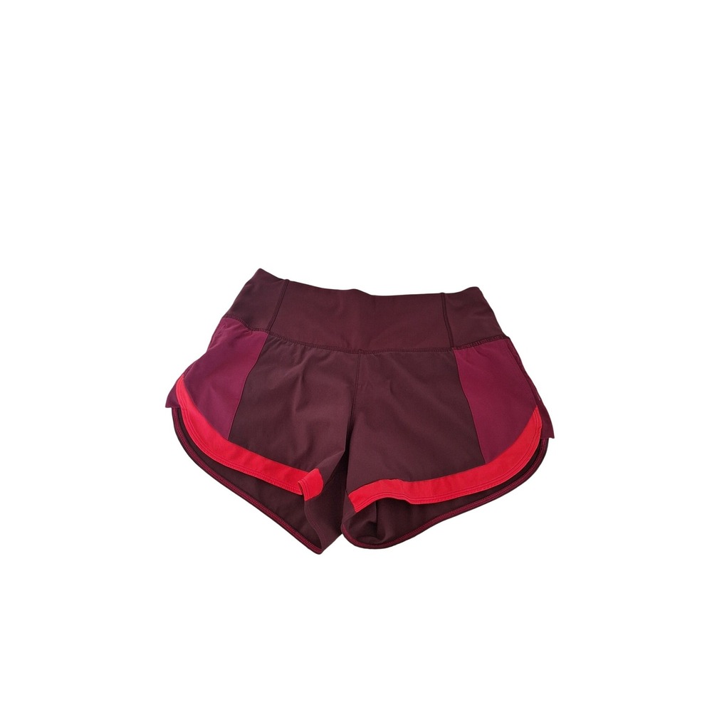 Athleta Running Free Short 3.5 Colorblock Burgundy Red Athletic XXS